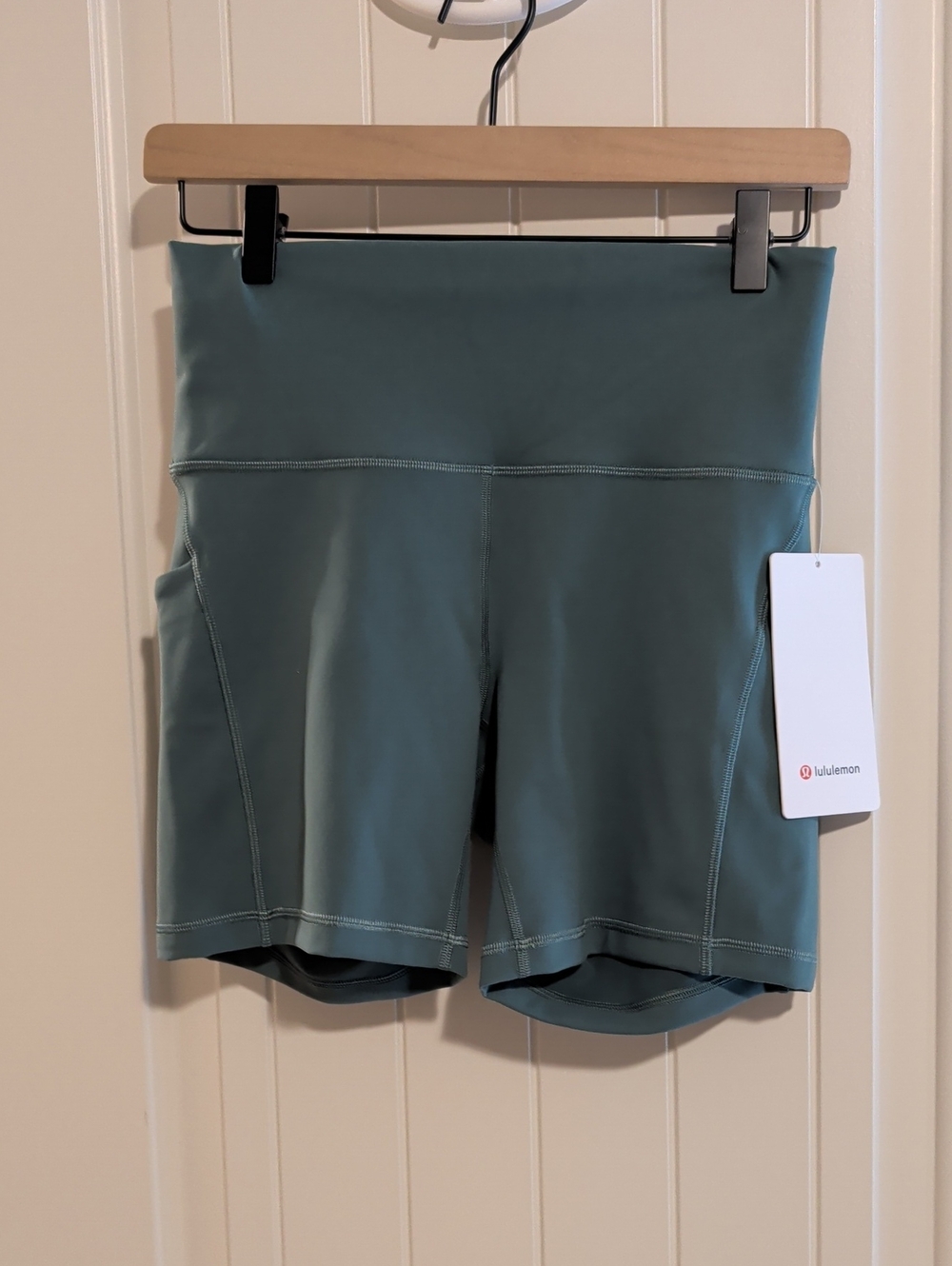 Green lululemon Wunder Train High-Rise Bike Shorts w/ Pockets, 6 inch